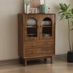 Meuble de rangement de salon en noyer de style moderne du milieu du siècle