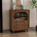 Meuble de rangement de salon en noyer de style moderne du milieu du siècle