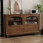 Meuble de rangement de salon en noyer de style moderne du milieu du siècle