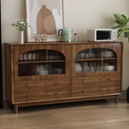 Meuble de rangement de salon en noyer de style moderne du milieu du siècle