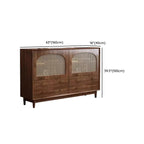 Meuble de rangement de salon en noyer de style moderne du milieu du siècle
