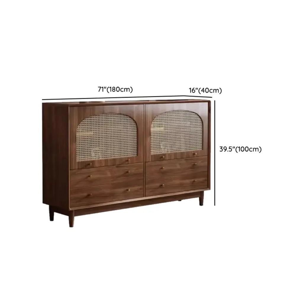 Meuble de rangement de salon en noyer de style moderne du milieu du siècle