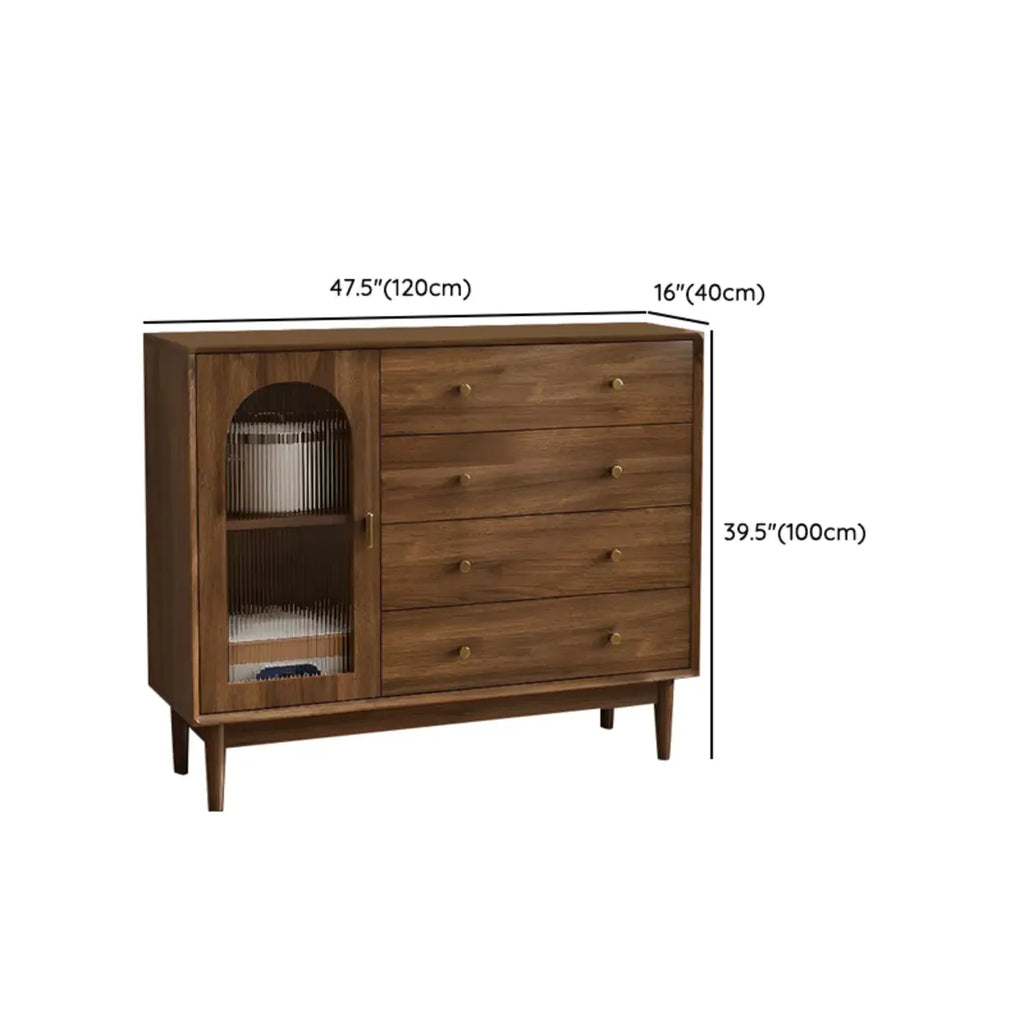 Meuble de rangement de salon en noyer de style moderne du milieu du siècle