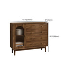 Meuble de rangement de salon en noyer de style moderne du milieu du siècle