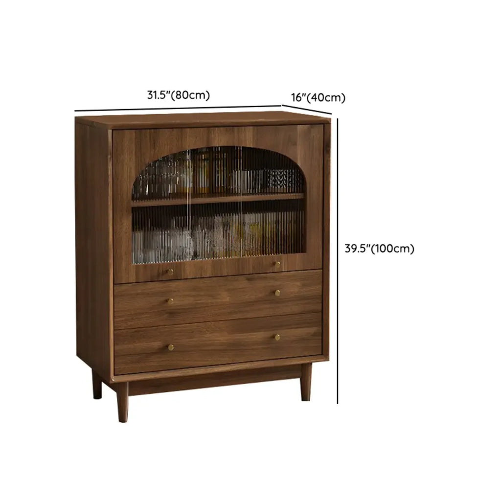 Meuble de rangement de salon en noyer de style moderne du milieu du siècle