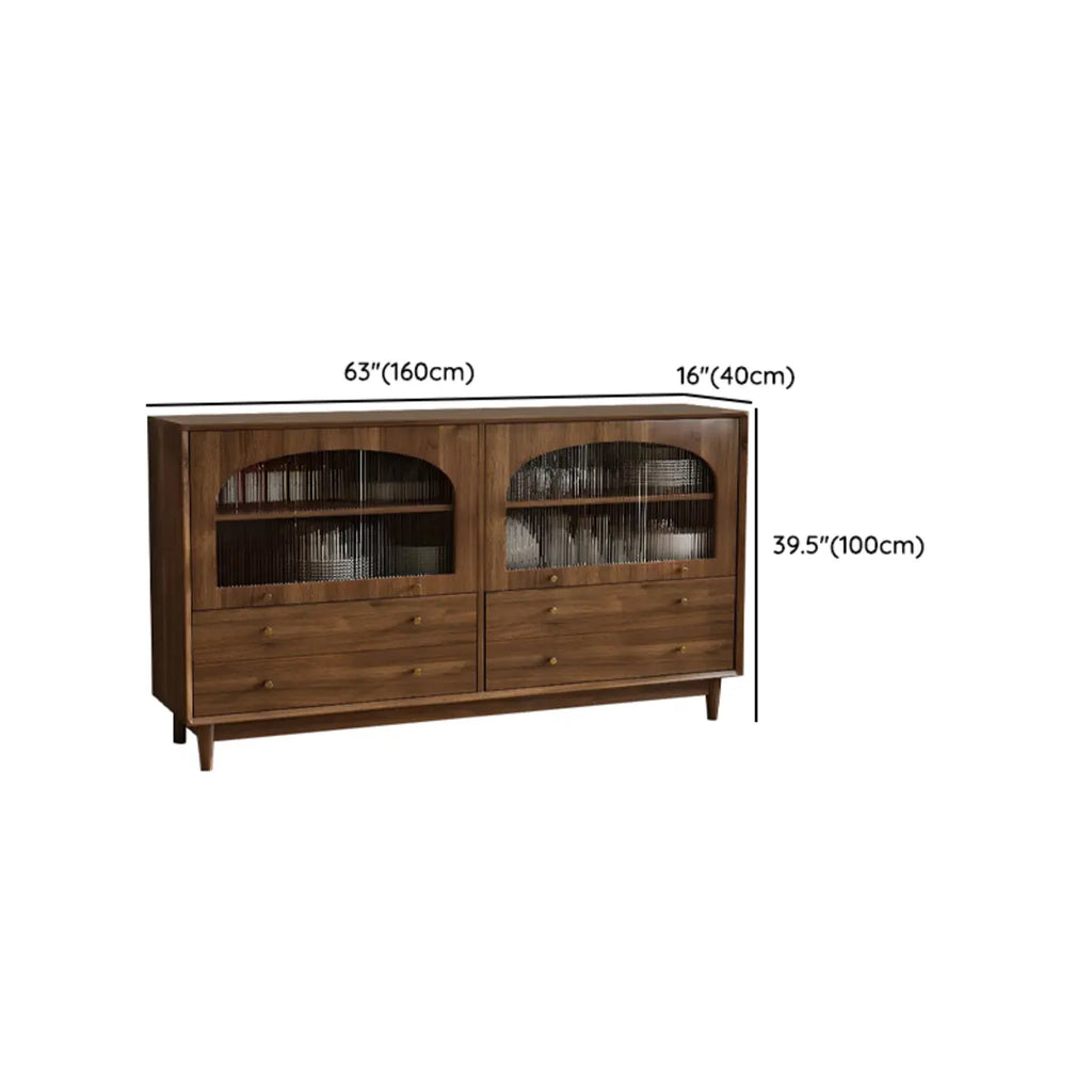 Meuble de rangement de salon en noyer de style moderne du milieu du siècle