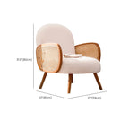 Fauteuil d'appoint glamour en sherpa avec coussin blanc