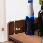 Tables de bar de rangement extensibles manuellement en bambou brun