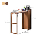 Tables de bar de rangement extensibles manuellement en bambou brun