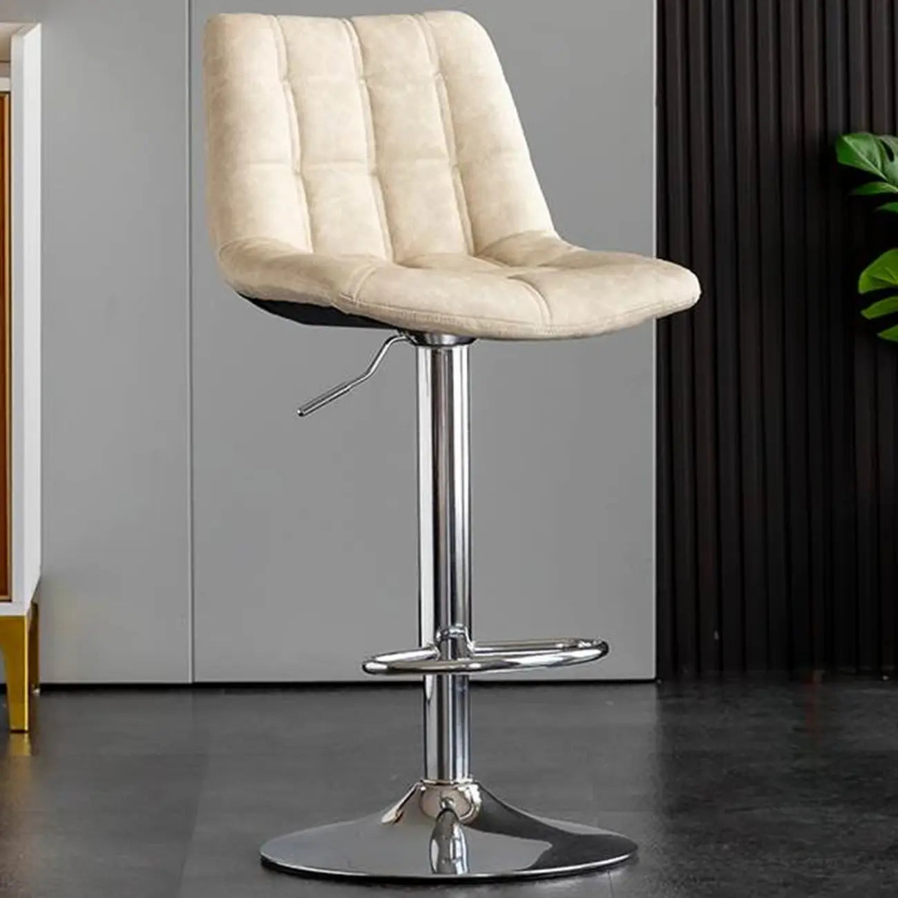 Tabourets de bar pivotants et réglables en similicuir glamour
