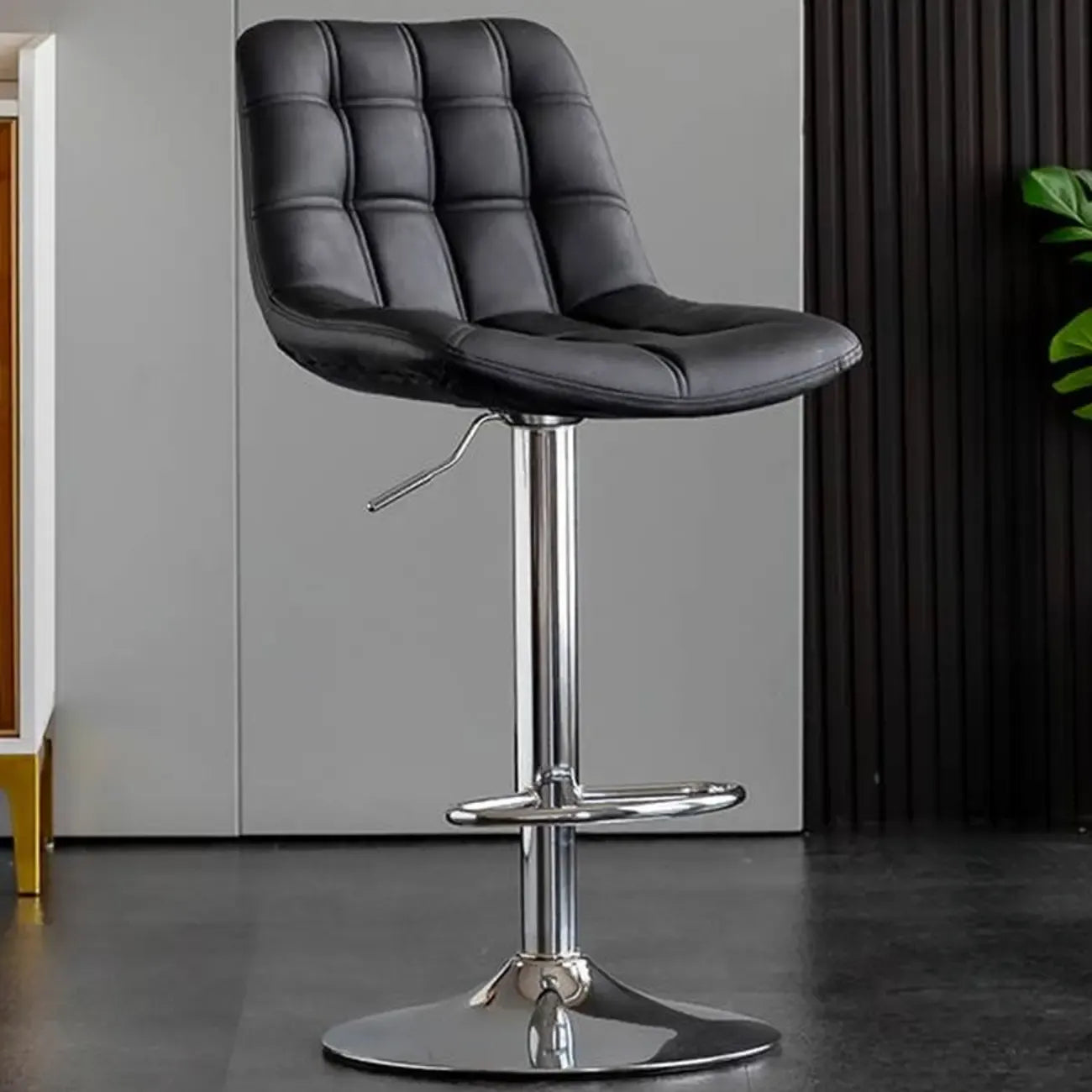 Tabourets de bar pivotants et réglables en similicuir glamour