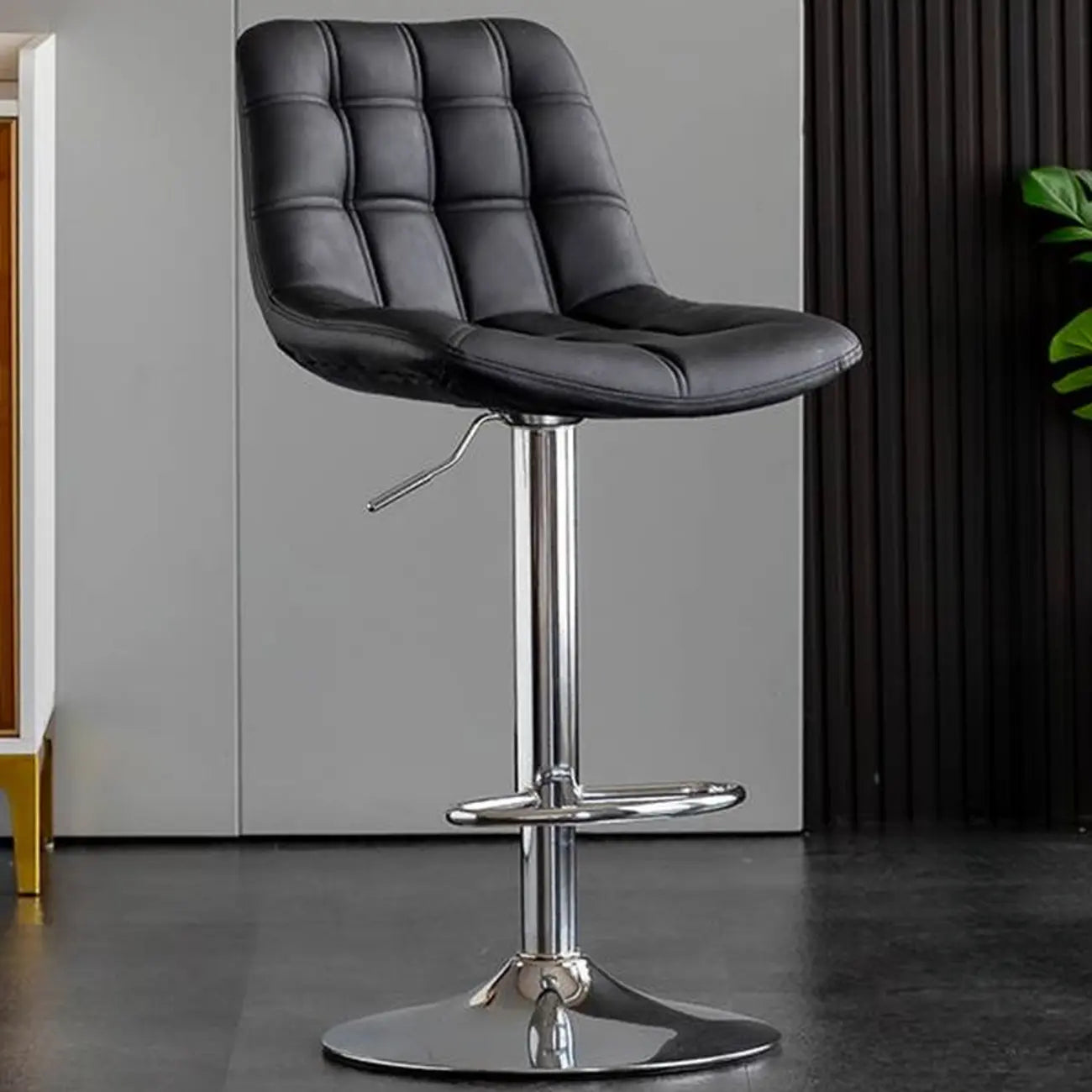 Tabourets de bar pivotants et réglables en similicuir glamour
