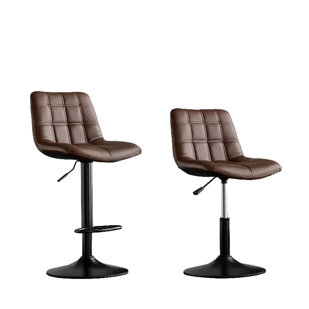 Tabourets de bar pivotants et réglables en similicuir glamour