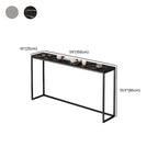 Tables de bar minimalistes en métal noir avec plateau en pierre