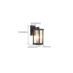 Applique murale extérieure LED rectangulaire en métal de style industriel avec abat-jour en verre