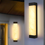 Applique murale LED beige en plastique d'extérieur contemporaine