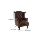 Poltrona Chesterfield tradizionale in pelle con profilo borchiato