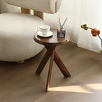 Table d'appoint trépied contemporaine en bois noir
