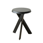 Table d'appoint trépied contemporaine en bois noir