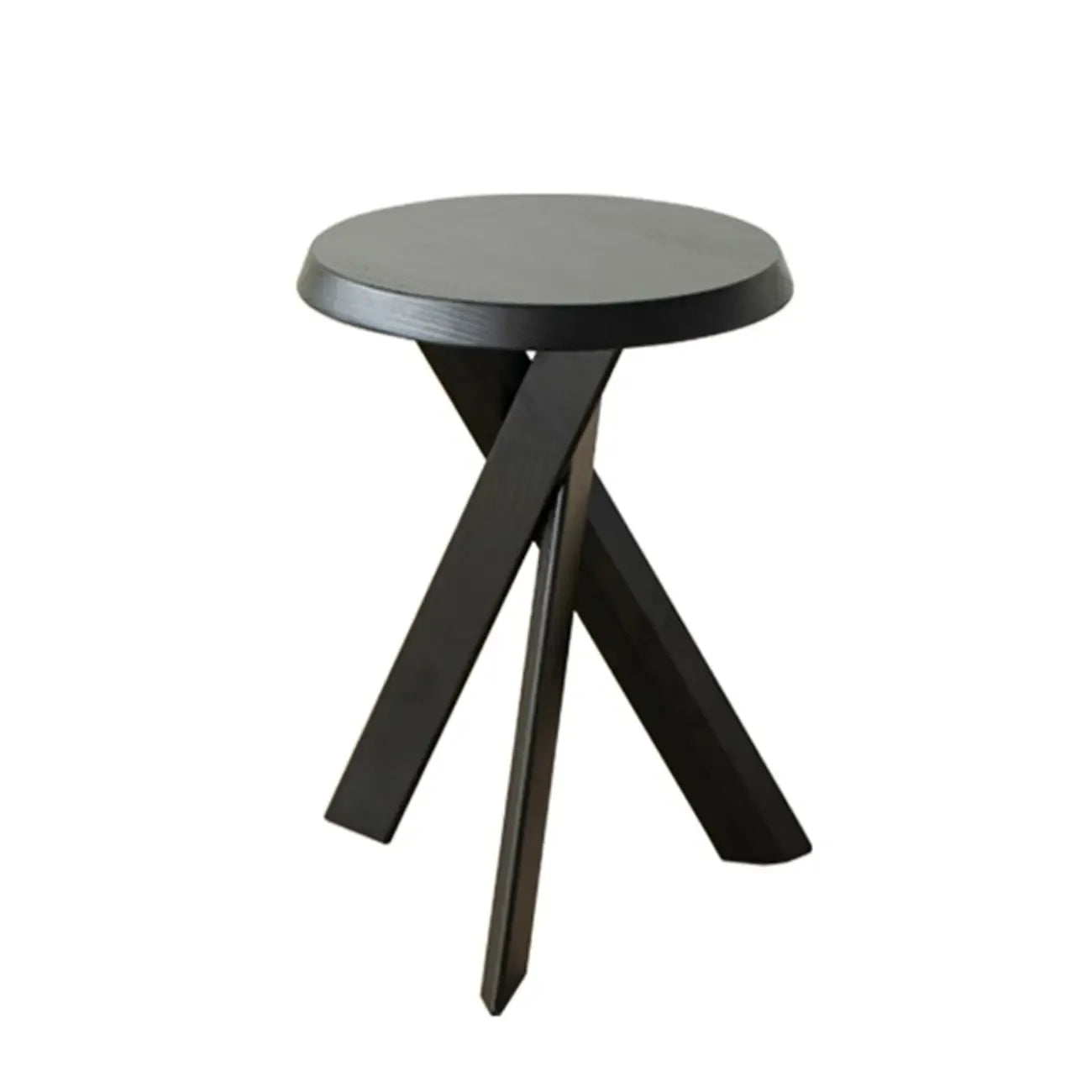 Table d'appoint trépied contemporaine en bois noir