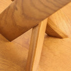 Table d'appoint trépied contemporaine en bois noir