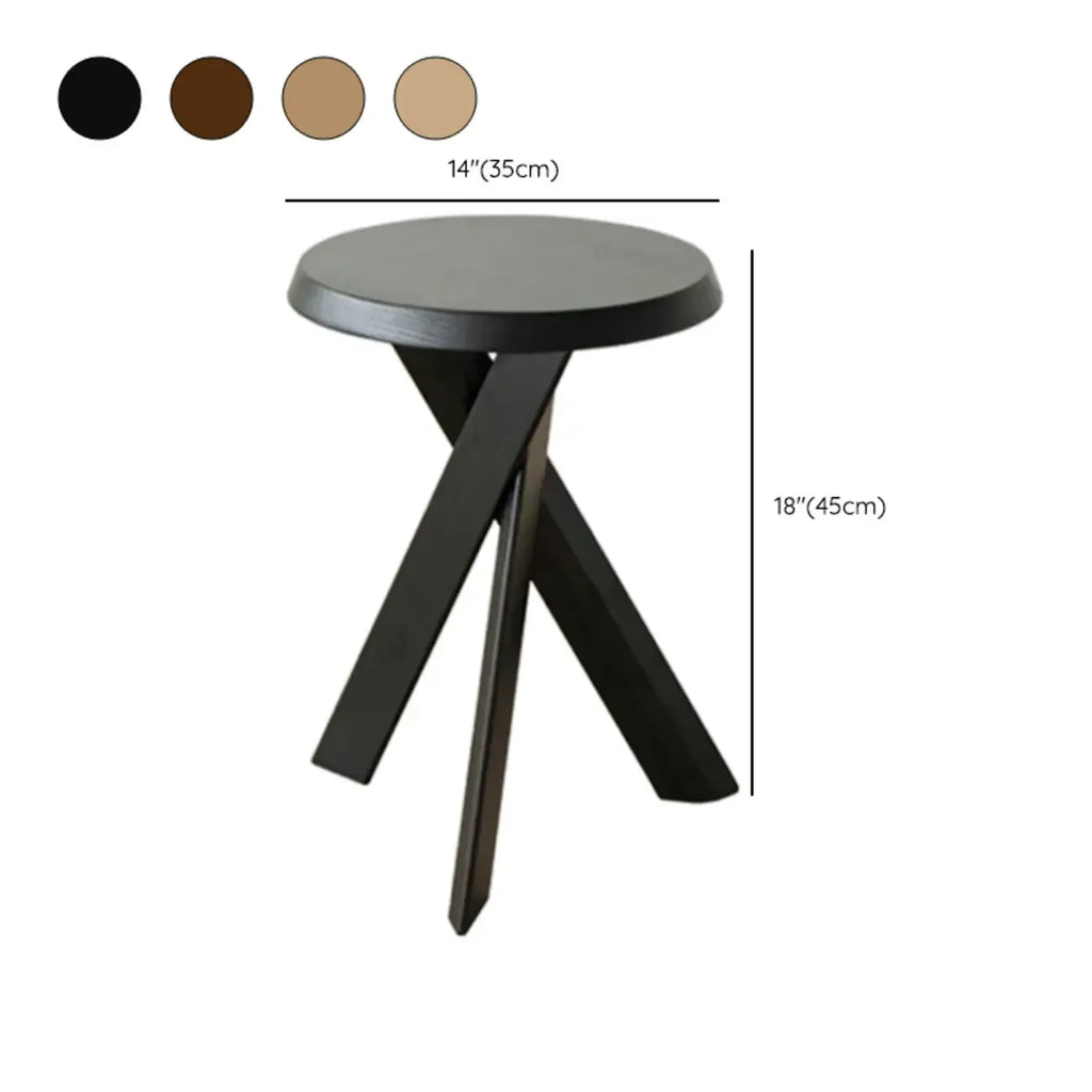 Table d'appoint trépied contemporaine en bois noir