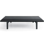 Table basse rectangulaire chic en bois noir