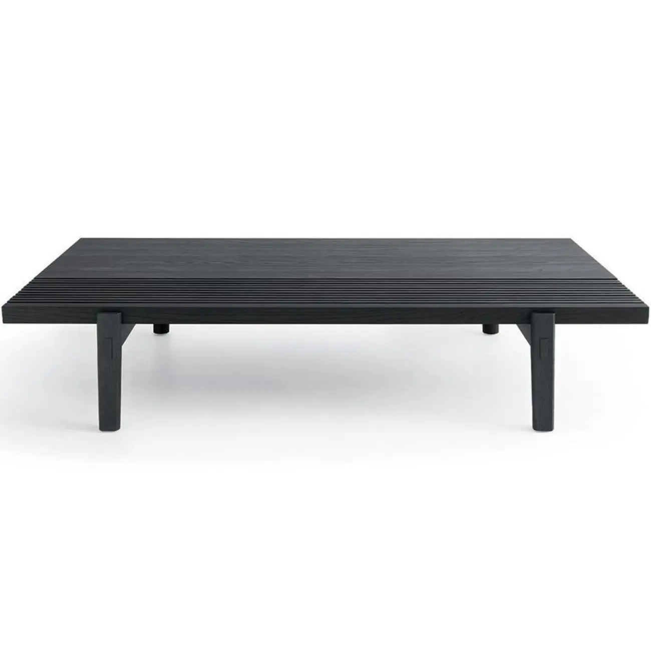 Table basse rectangulaire chic en bois noir