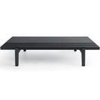 Table basse rectangulaire chic en bois noir