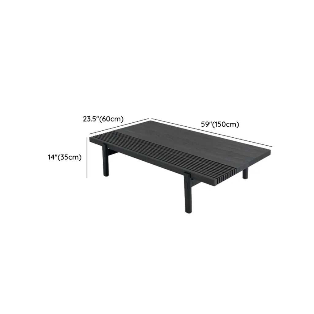 Table basse rectangulaire chic en bois noir