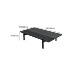 Table basse rectangulaire chic en bois noir
