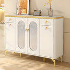 Meuble à chaussures d'entrée en bois blanc avec portes vitrées