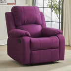 Fauteuil inclinable manuel luxueux en cuir noir avec soutien lombaire
