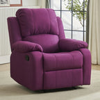 Fauteuil inclinable manuel luxueux en cuir noir avec soutien lombaire