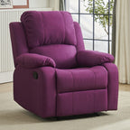 Fauteuil inclinable manuel luxueux en cuir noir avec soutien lombaire