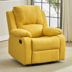 Fauteuil inclinable manuel luxueux en cuir noir avec soutien lombaire