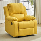 Fauteuil inclinable manuel luxueux en cuir noir avec soutien lombaire
