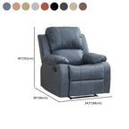 Fauteuil inclinable manuel luxueux en cuir noir avec soutien lombaire