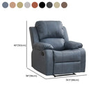 Fauteuil inclinable manuel luxueux en cuir noir avec soutien lombaire
