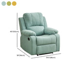 Fauteuil inclinable manuel luxueux en cuir noir avec soutien lombaire