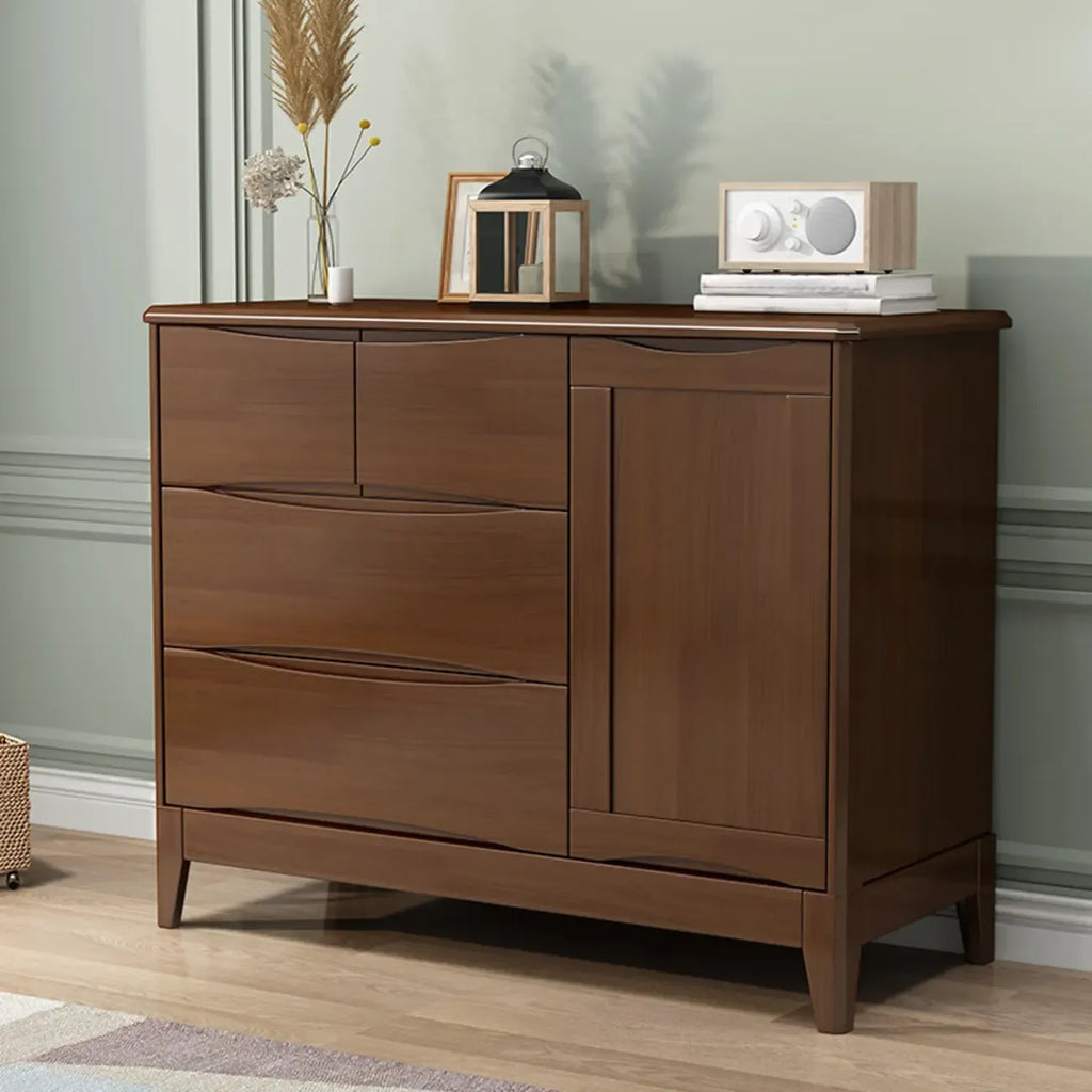 Armoire de rangement utilitaire classique en bois blanc et marron, grand format