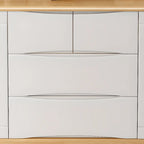 Armoire de rangement utilitaire classique en bois blanc et marron, grand format