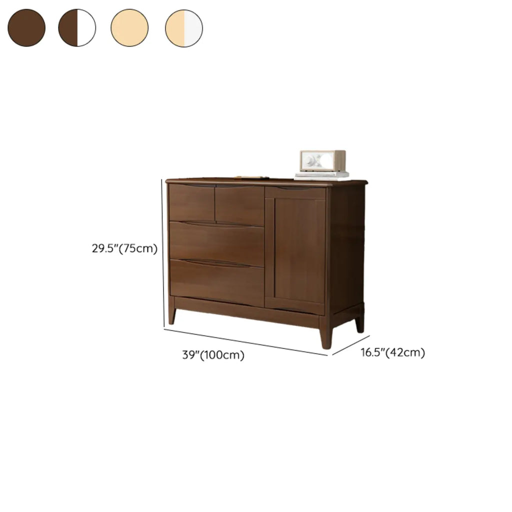 Armoire de rangement utilitaire classique en bois blanc et marron, grand format
