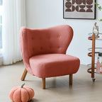 Fauteuil d'appoint minimaliste en tissu avec dossier capitonné pour salon