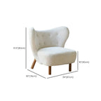 Fauteuil d'appoint minimaliste en tissu avec dossier capitonné pour salon