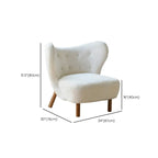 Fauteuil d'appoint minimaliste en tissu avec dossier capitonné pour salon