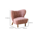 Fauteuil d'appoint minimaliste en tissu avec dossier capitonné pour salon