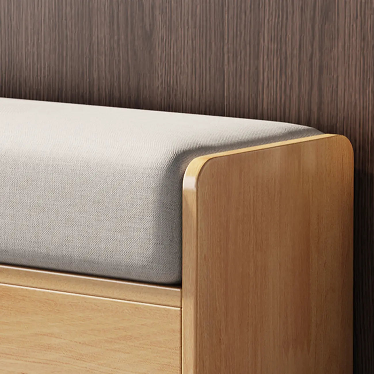 Banc à chaussures en bois autoportant pour entrée