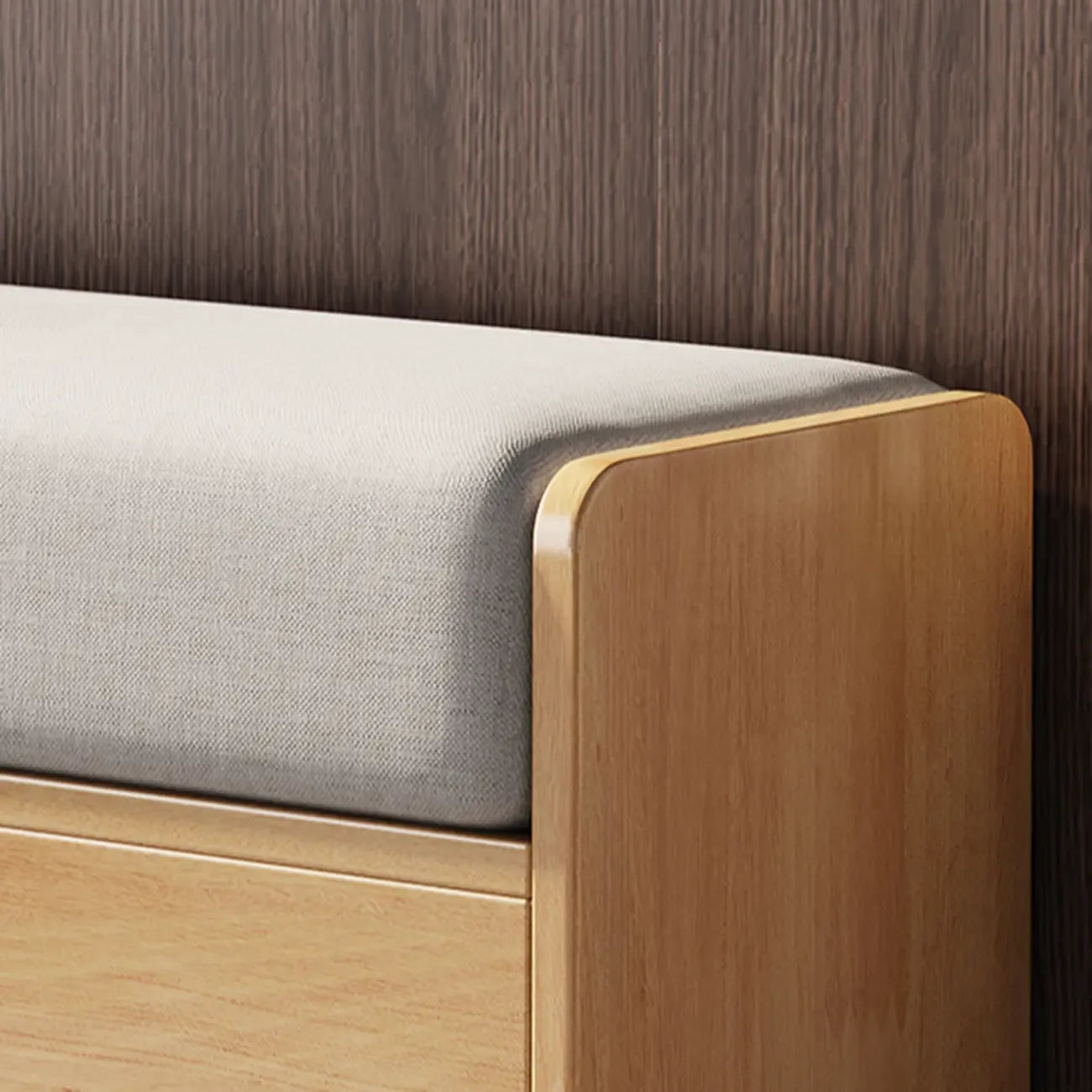 Banc à chaussures en bois autoportant pour entrée