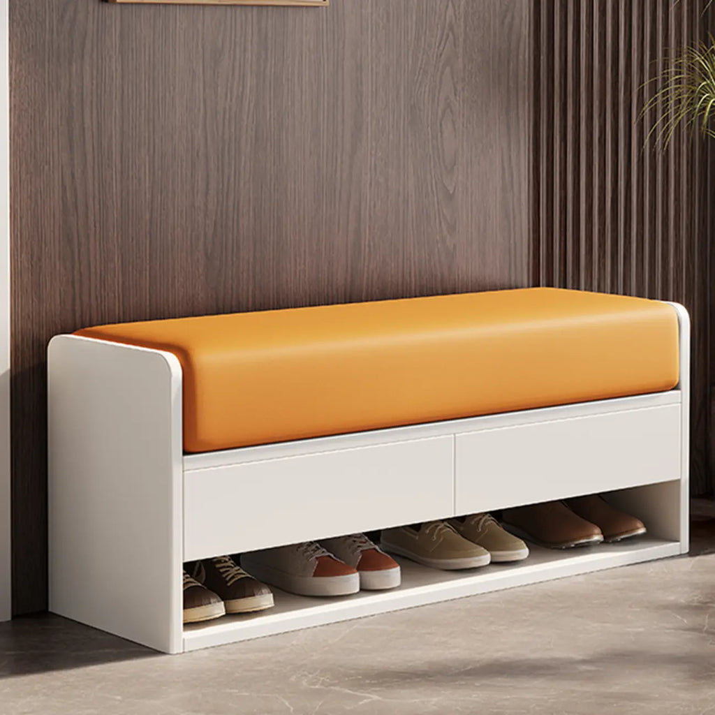 Banc à chaussures en bois autoportant pour entrée